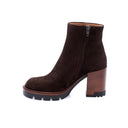 ALBANO - Bottines en camoscio à talon hauts - Marron foncé