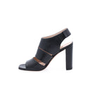 ALBANO - Sandales en cuir à talon - Noir