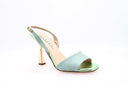 ALBANO - Sandales pailleté à talon - Vert d'eau