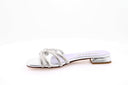 ALBANO - Mules plates en strass - Argenté