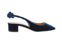 AQUAZZURA - Very Bow Tie Sling - Bleu Nuit