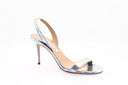 AQUAZZURA - So Nude 85 Sandal - Multichrome Rose/Bleu/Vert