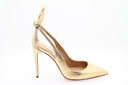 AQUAZZURA - Bow Tie 105 Pump - Doré