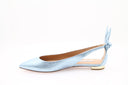 AQUAZZURA - Bow Tie Ballerina - Bleu Pailleté