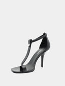 Stéfanie Leather Sandals - Black