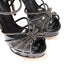 CASADEI® - Sandales Plateformes en cuir noir - Flora Cristal