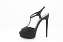 CASADEI® - Sandales Plateformes en cuir - Denim Noir