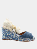 Piia espadrille à talon compensé - Denim