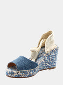 Piia espadrille à talon compensé - Denim