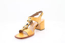 VICENZA - Sandales en cuir à talon - Jaune