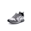 W6YZ - Baskets en cuir à lacets - Gris pailleté