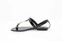 YVES SAINT LAURENT - Cassandra 05 Sandal (Cuir verni) - Noir
